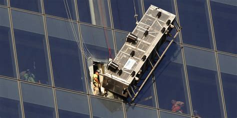 Window Washers Trapped On Scaffolding Dangling From One World Trade
