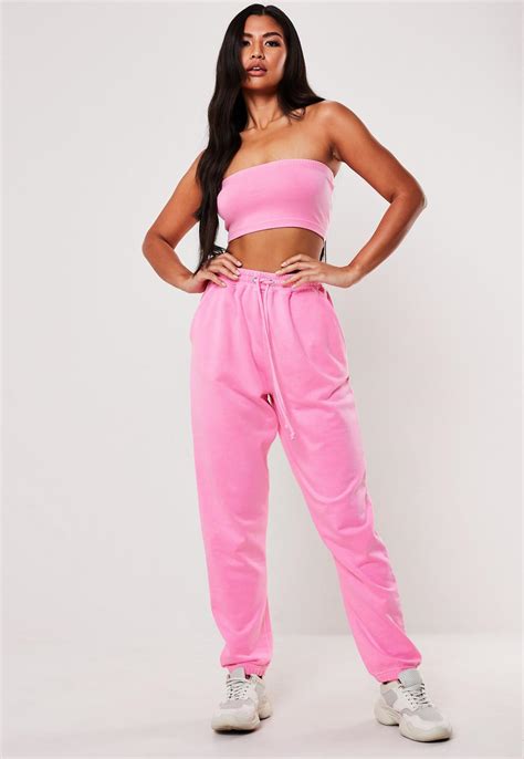 Pink Washed Bandeau Top Missguided
