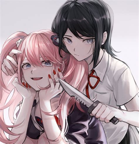 Enoshima Junko And Ikusaba Mukuro Danganronpa And More Drawn By