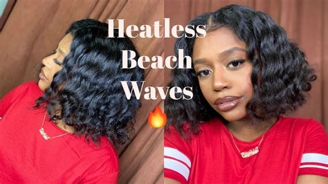 Heatless Beach Waves On Straight Type Natural Hair Youtube