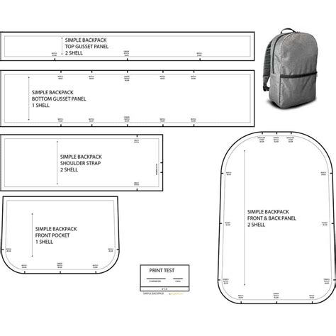 Simple Series Backpack Templatepattern Diy Myog Ripstop By The Roll