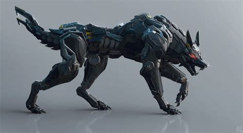 Black Wolf By Andrew Lim Roboticcyborg 3d Cgsociety Robot