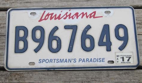 License Plate For Sale Louisiana Sportsmans Paradise License Plate