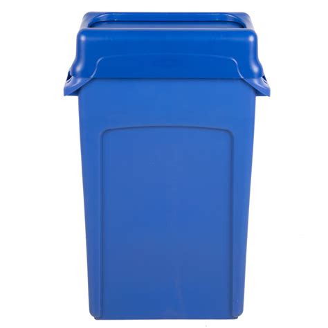 Rubbermaid Slim Jim 92 Qt 23 Gallon Blue Rectangular Trash Can With