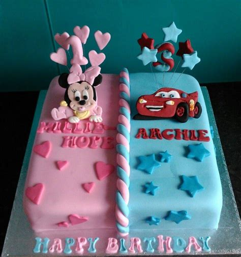 Twins Birthday Cake Boy And Girl 2kg Lakwimana