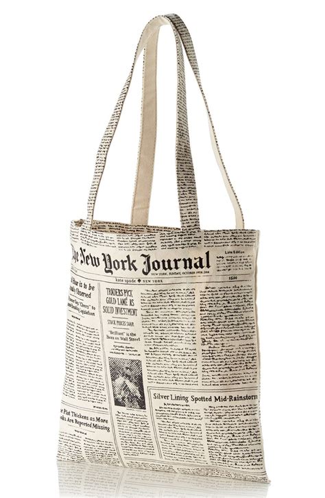 Kate Spade New York Newspaper Print Canvas Shopping Tote Nordstrom