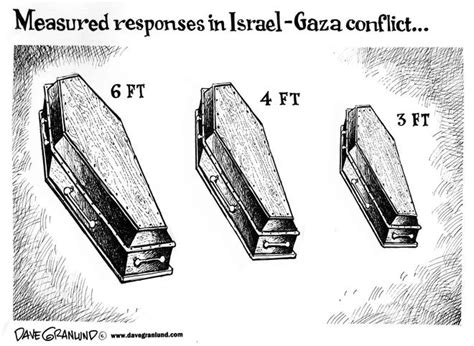 Granlund Cartoon Israel Gaza Conflict Measured Responses