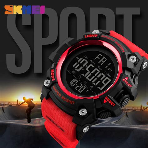 Skmei Fashion Outdoor Sports Watch Sport Countdown 2 Time Alarm Digital