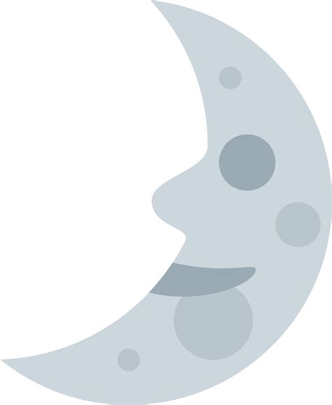 First Quarter Moon With Face Crescent Clipart Full Size Clipart