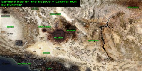 Pseudo Satellite Map Of Fallout 1 And Nv Fallout