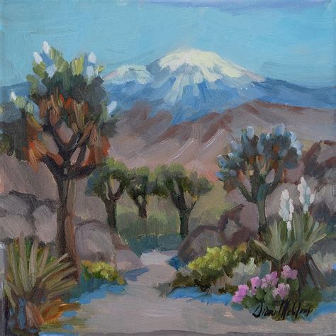 Mt San Gorgonio And Spring At Joshua Painting By Diane Mcclary Pixels