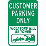 Customer Parking Only Signs Legal Photos