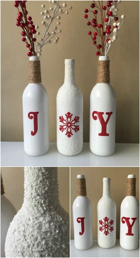 20 Festively Easy Wine Bottle Crafts For Holiday Home Decorating Diy