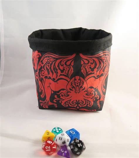 Cthulhu Dice Bag Tile Pouch Tabletop Storage Square Base Storage