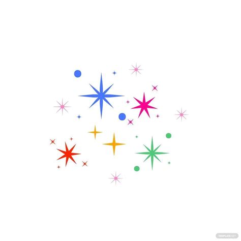 Colorful Sparkle Clipart In Illustrator Download