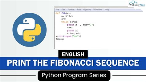 Python Program To Print Fibonacci Sequence Youtube