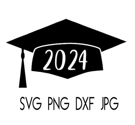 Graduación Cap 2024 Clase De 2024 Silueta Graduado Escuela Etsy España