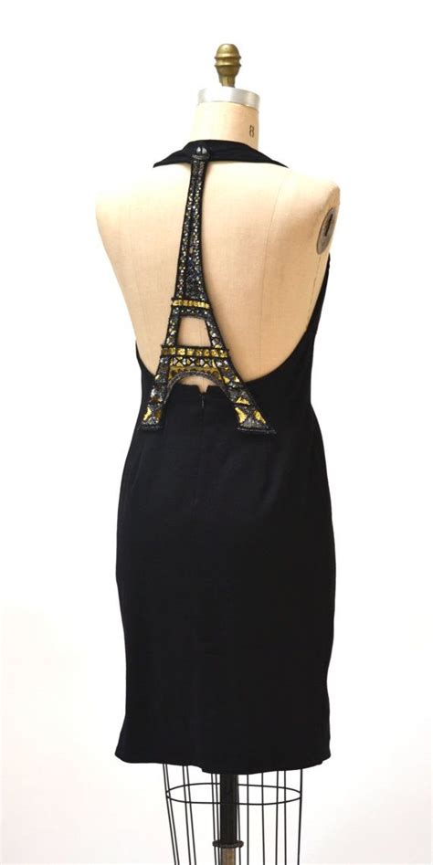 Super Chic Vintage Black Dress By Emanuel Ungaro Constructed In