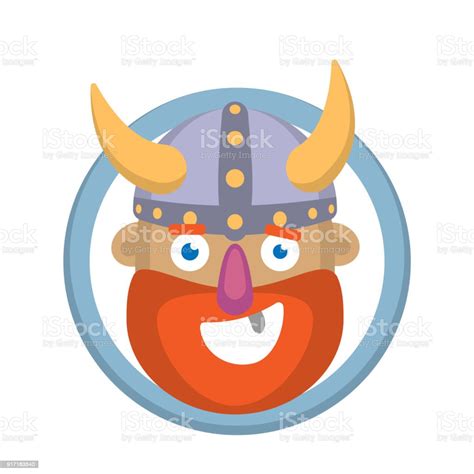 Vector Cartoon Head Of A Viking Stock Illustration Download Image Now