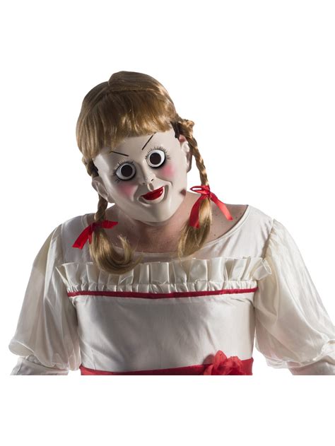 Annabelle Creation Annabelle Mask With Wig Halloween Costume Accessory