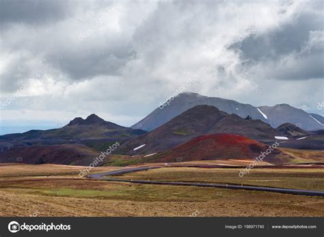 Landscape Geothermal Area Leirhnjukur Region Krafla Volcano Iceland