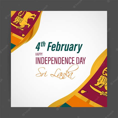Premium Vector Vector Illustration Of Sri Lanka Independence Day Banner