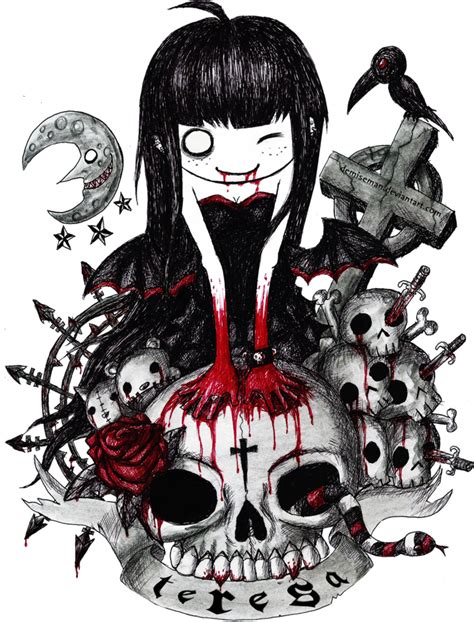 Teresa By Demiseman Emo Art Dark Drawings Gothic Art