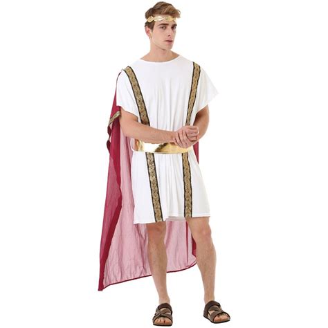 Buy Roman Emperor Mens Halloween Costume Julius Caesar And Greek Toga