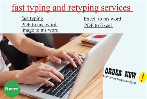 Do Fast Typing Retyping Scanned Documents And Ms Word Typing By Hot