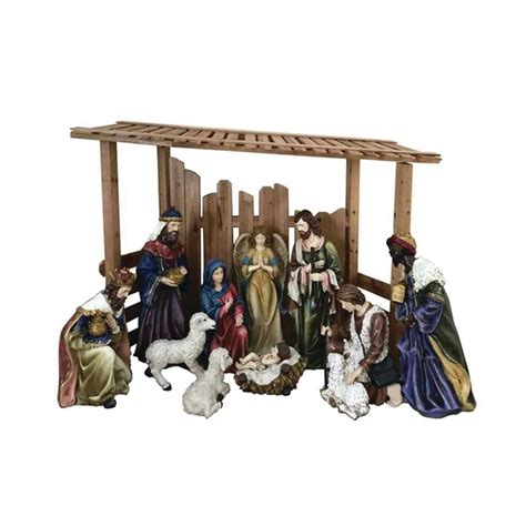 Null 56 In Outdoor Nativity Set With Creche 12 Piece Outdoor