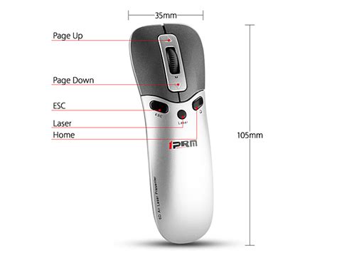 24ghz Wireless 6d Air Mouse With Laser Presenter