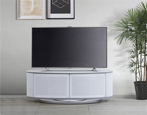 Next day delivery and free returns available. MDA LUNA High Gloss White Oval TV Cabinet Stand