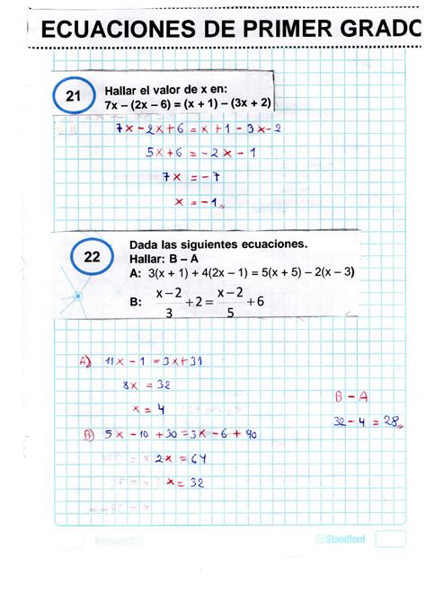 Ecuaciones De 1er Grado Y 2do Grado Matematicas Studocu