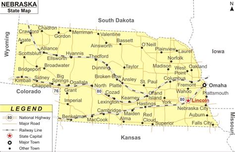 Nebraska I 80 Map