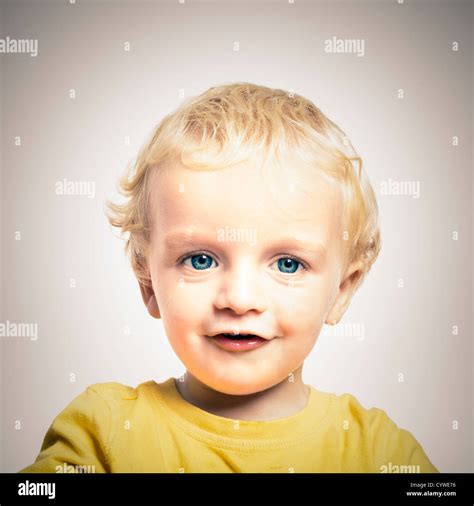 Close Up Of Happy Cute Adorable Child Boy Stock Photo Alamy