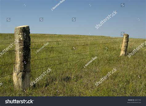 Stone Fence Posts Near Alexander Kansas Stock Photo Edit Now 6041794