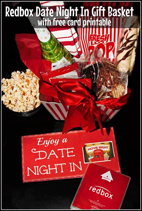 Diy Date Night In Gift Basket With Redbox Movie Night Gift Movie