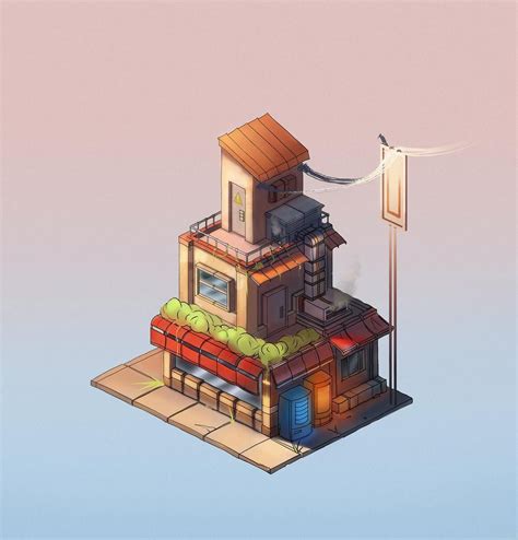 Isometric House2 By Gydw1n On Deviantart In 2020 Isometric Art