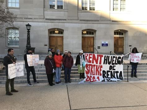 Rent Strike Facing Eviction Tenants Rally Outside Courthouse