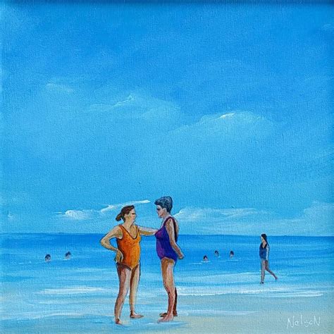 Beach Beauties Painting By Dan Nelson Saatchi Art