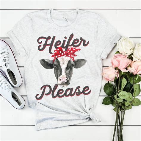 Heifer Please Shirt | Cow Bandana Shirt | Funny Heifer Shirt | Funny Cow Shirt | Southern Shirt 