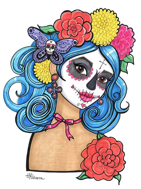 Sugar Skull Girls For Dia De Los Muertos On Behance Sugar Skull Girl