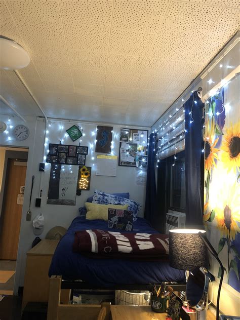 blue and yellow dorm college dorm room decor dorm room inspiration blue dorm