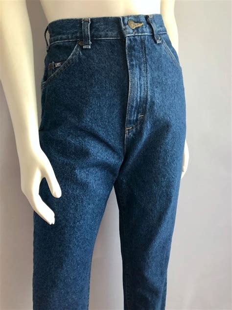 Vintage Womens 80s Lee Jeans High Waisted Dark Etsy