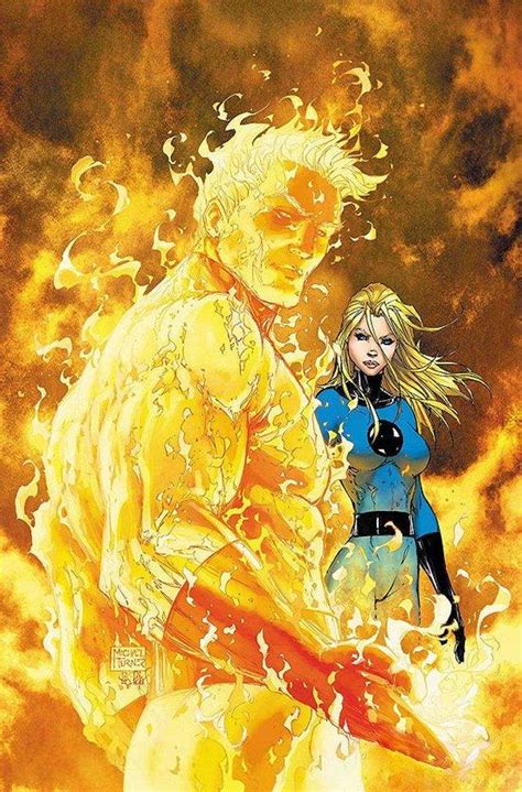 Human Torch And Invisible Woman Fantastic Four Vol1547 By Michael