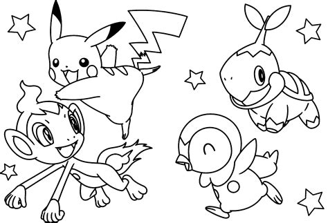 Pokemon anime coloring pages for kids, printable free. Pikachu coloring pages to download and print for free