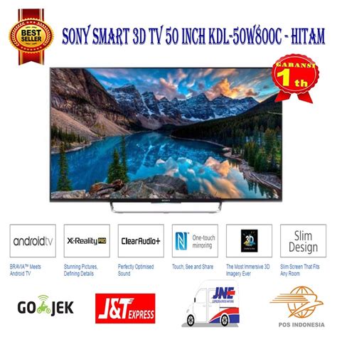 Android tv özelliğine sahip televizyonla. Jual LED TV 50 INCH SONY KDL-50W800C FULL HD SMART 3D TV ...