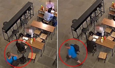 Cctv Footage Captures The Shocking Moment A Brazen Thief Swipes Bag In