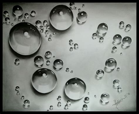 Water Drop Pencil Drawing ~ Water Drawing Drawings 3d Realistic Drop