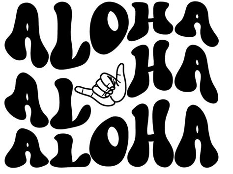 Aloha Shaka Decal Hawaiian Svg And Png Sticker Etsy